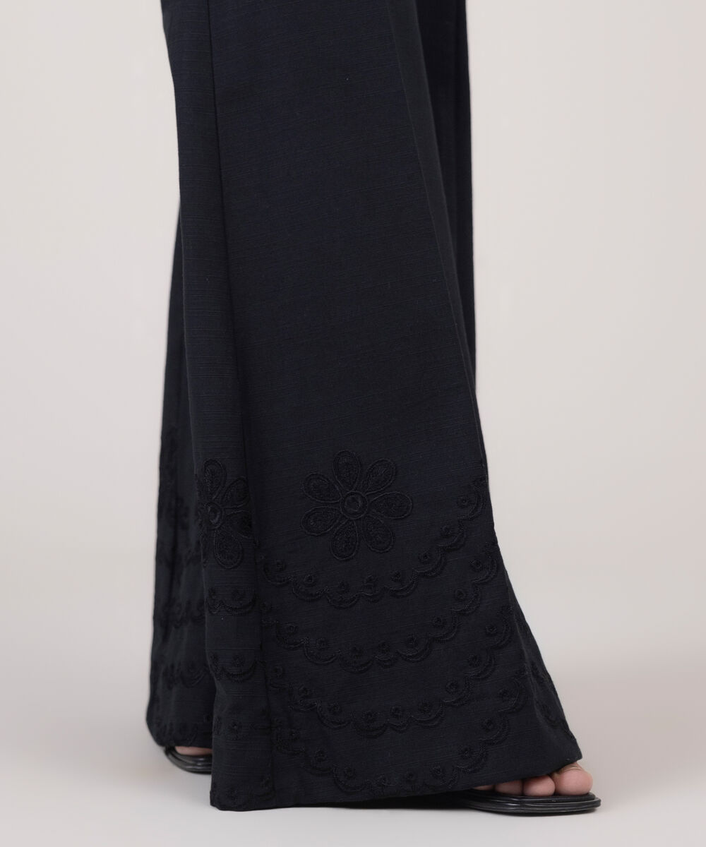 Women's Unstitched Khaddar Embroidered Trousers Fabric