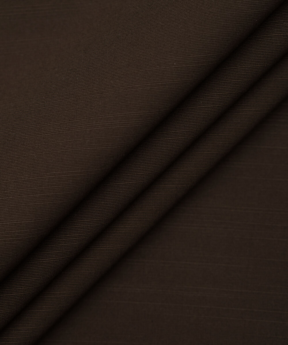 Men's Unstitched Brown Cotton Khaddar Suit