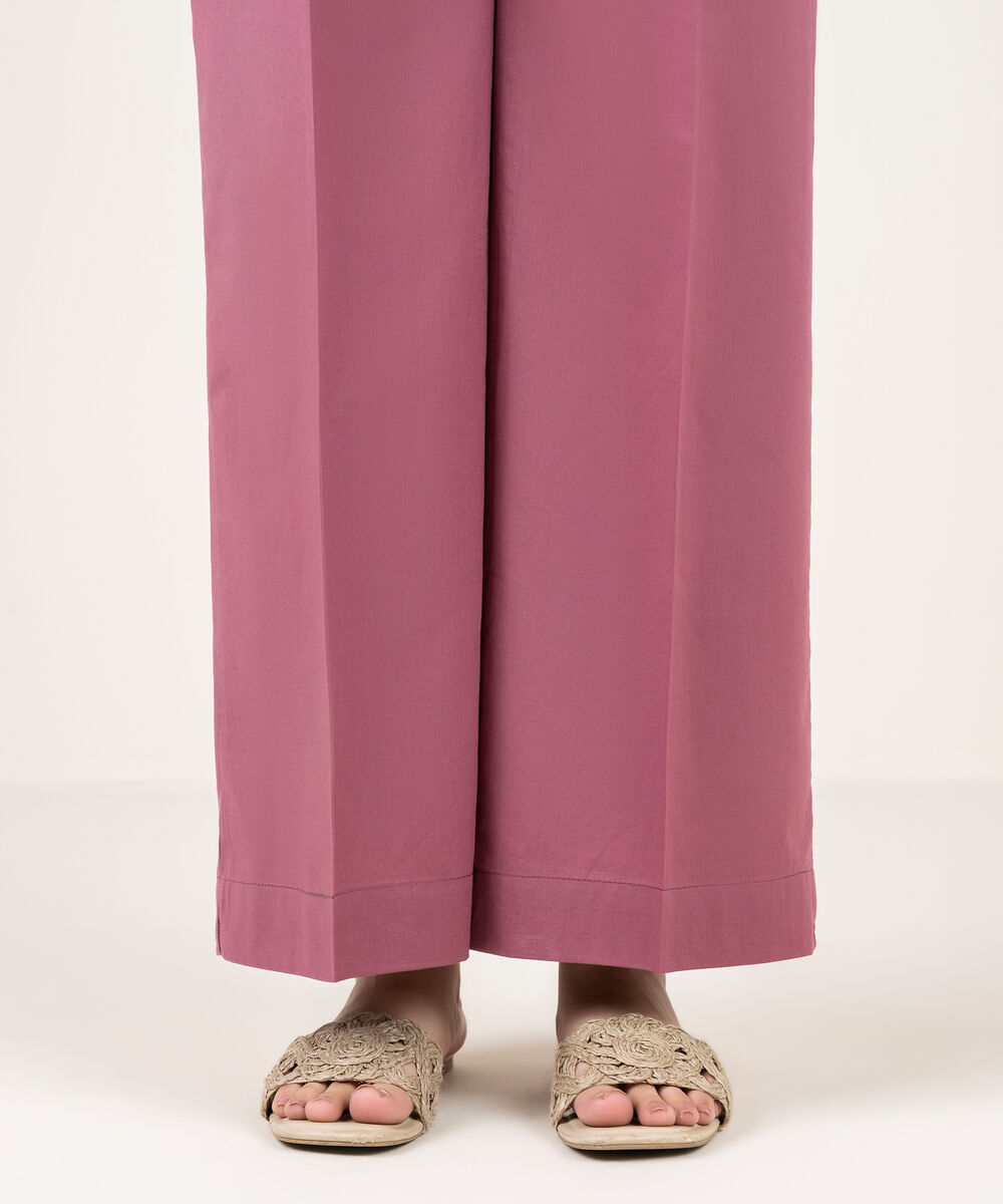 Women's RTW Cambric Solid Mauve Culottes