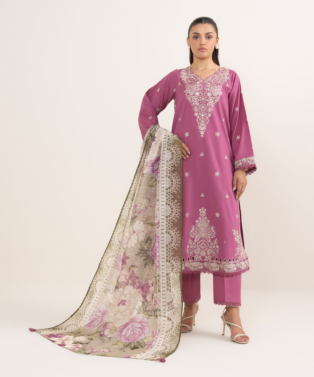 Women's RTW Cambric Pink Dyed Aline Shirt