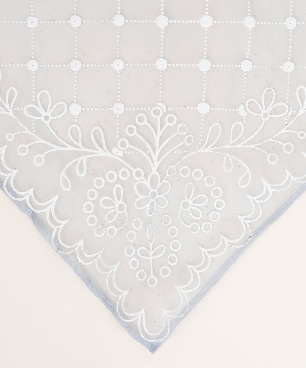 Blended Organza Printed Blue Dupatta