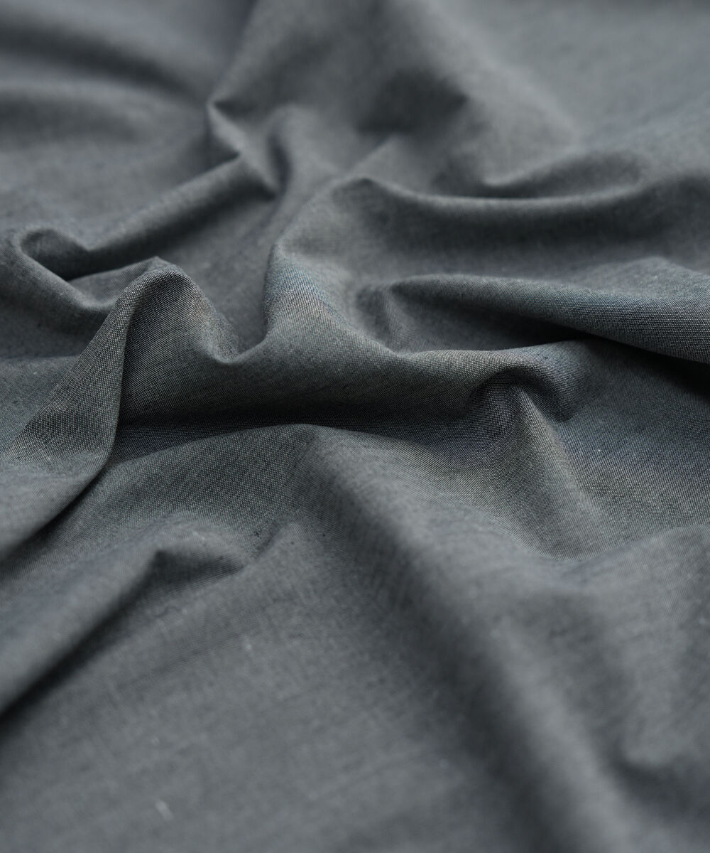 Men's Unstitched Medium Grey Yarn dyed Wash & Wear Suit