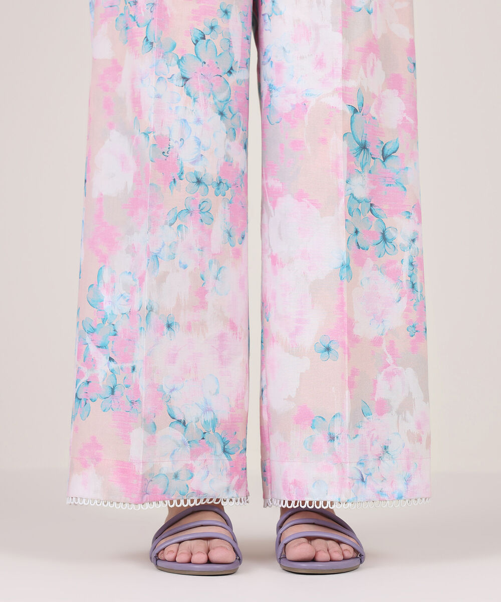 Women's RTW Cambric Pink Printed Culottes