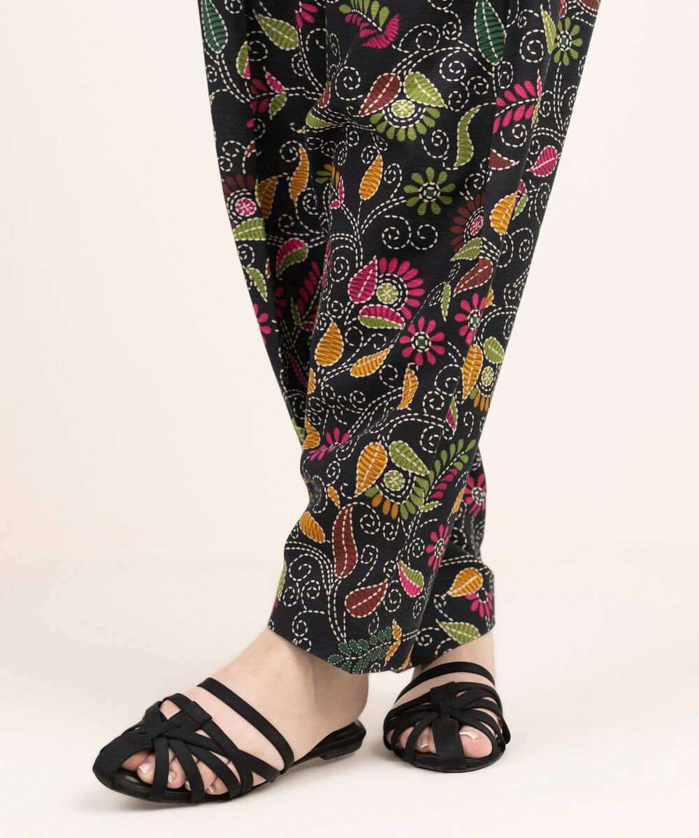 Women's RTW Khaddar Printed Multi Shalwar