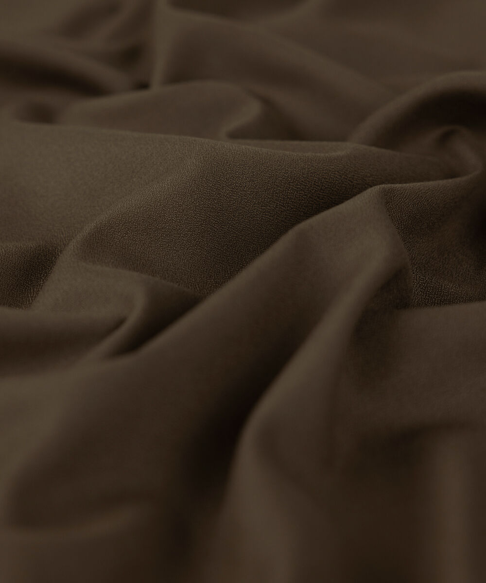 Men Unstitched Wash & Wear Brown Full Suit Fabric