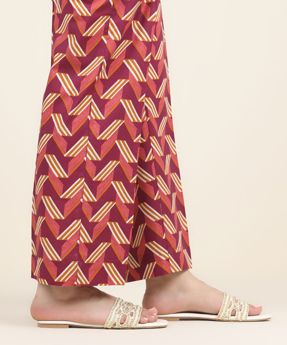 Women's RTW Cambric Multi Printed Straight Pants