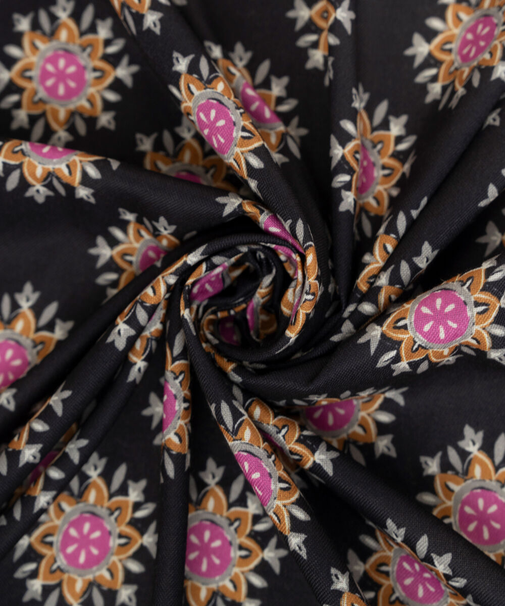 Off White Printed Blended Shawl