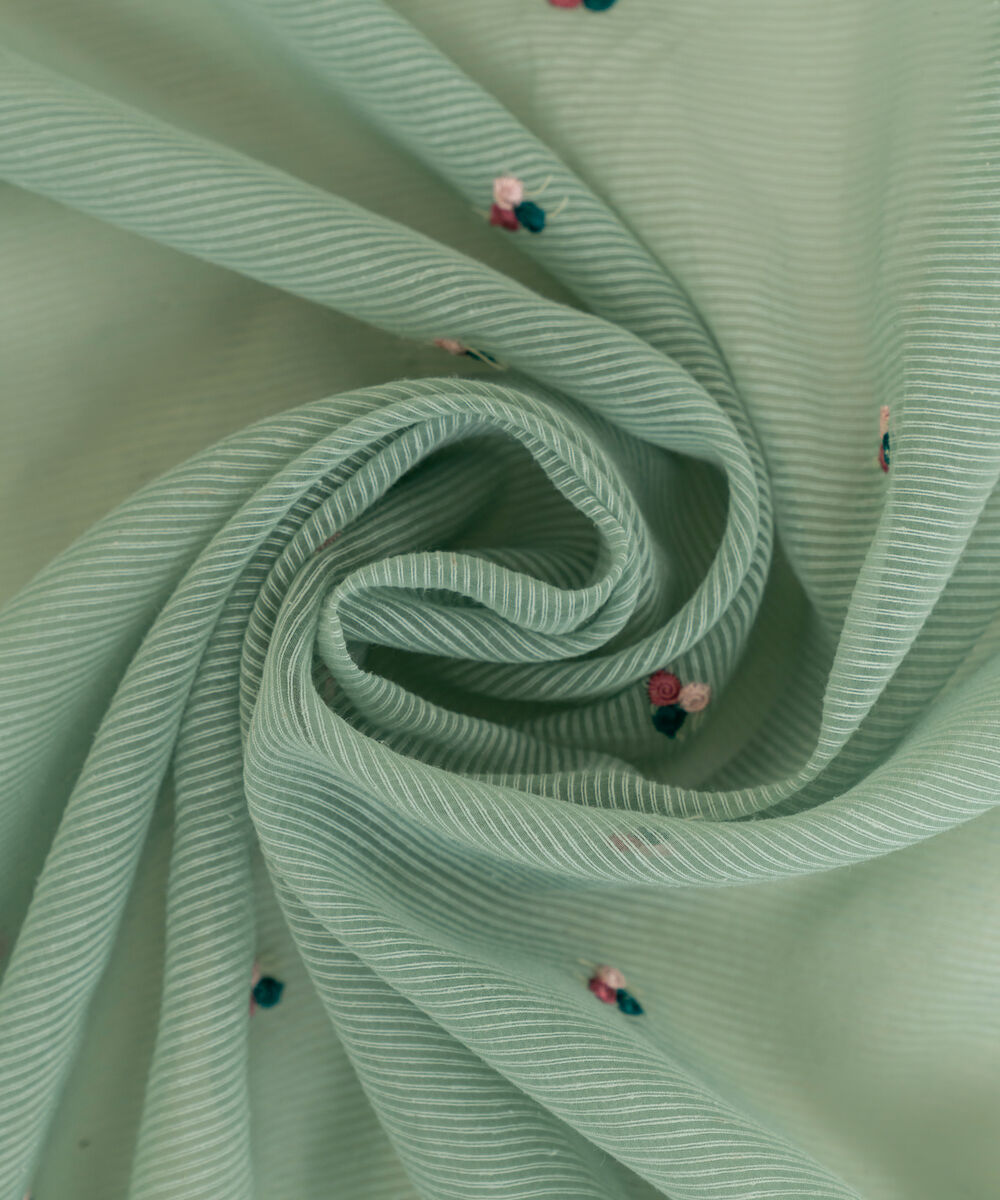 Blended Textured Karandi Green Embroidered Dupatta