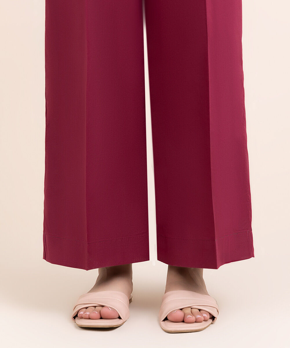 Women's Pret Cambric Red Solid Culottes