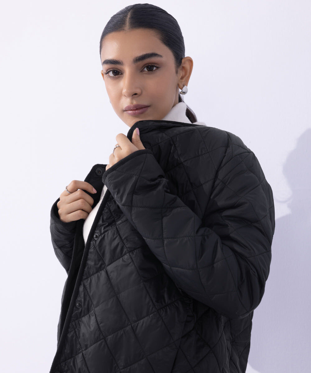 Woman - Black Light Quilted Jacket