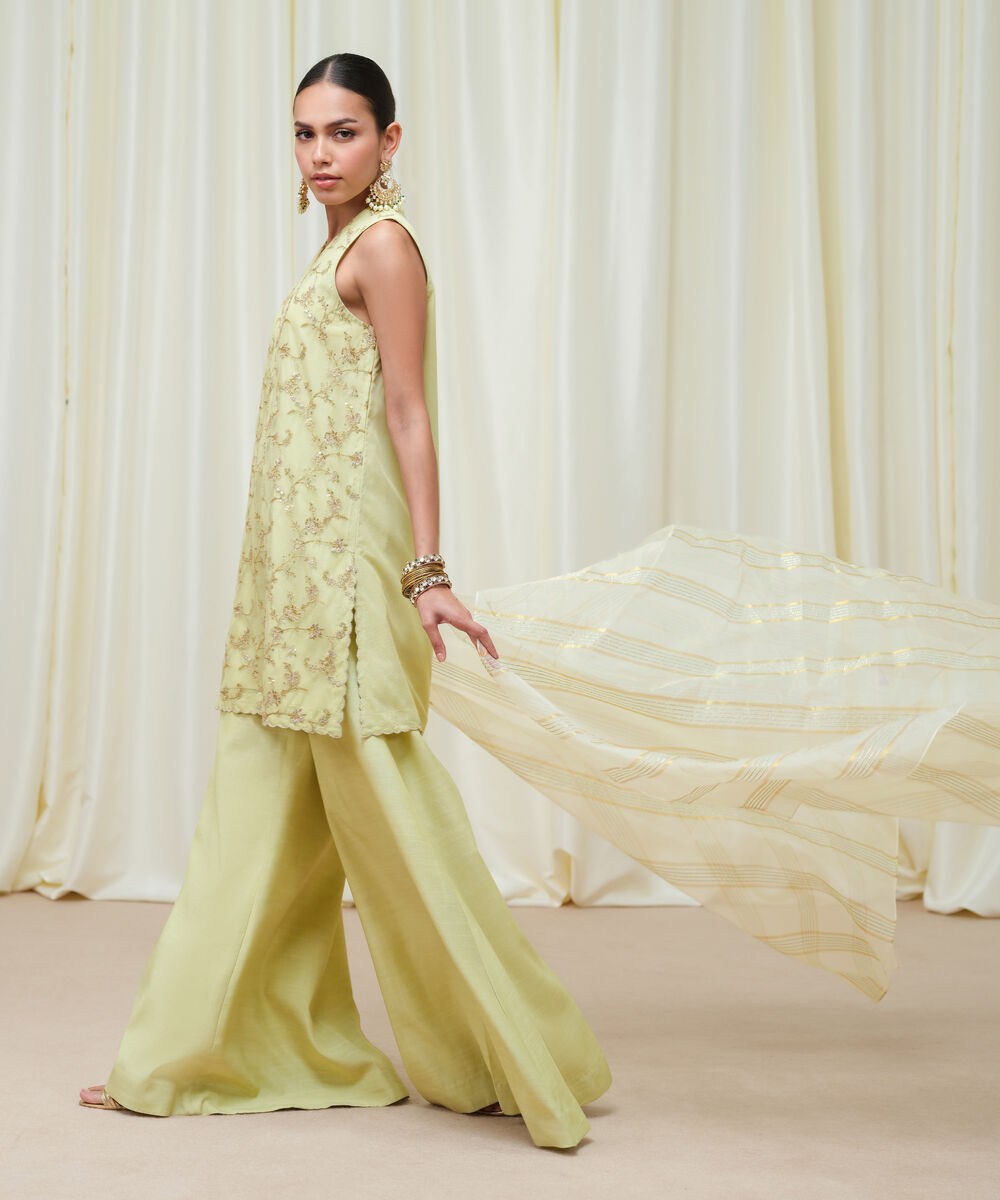 Women's Unstitched Blended Net Dyed Three Piece Suit