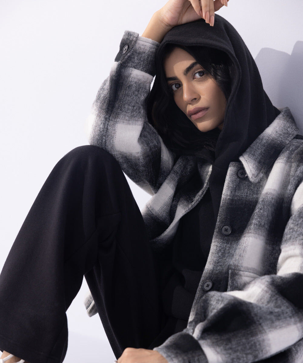 Woman - Multi Fuzzy Checkered Overshirt