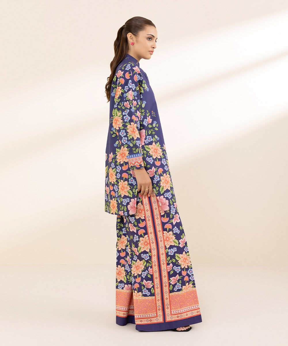 Unstitched Women's Printed Lawn Multi Two Piece Suit