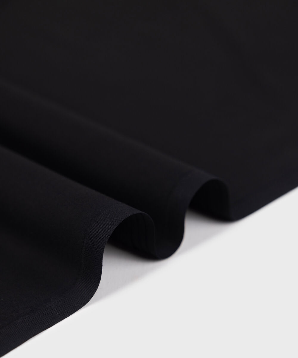 Men Unstitched Wash & Wear Black Full Suit Fabric