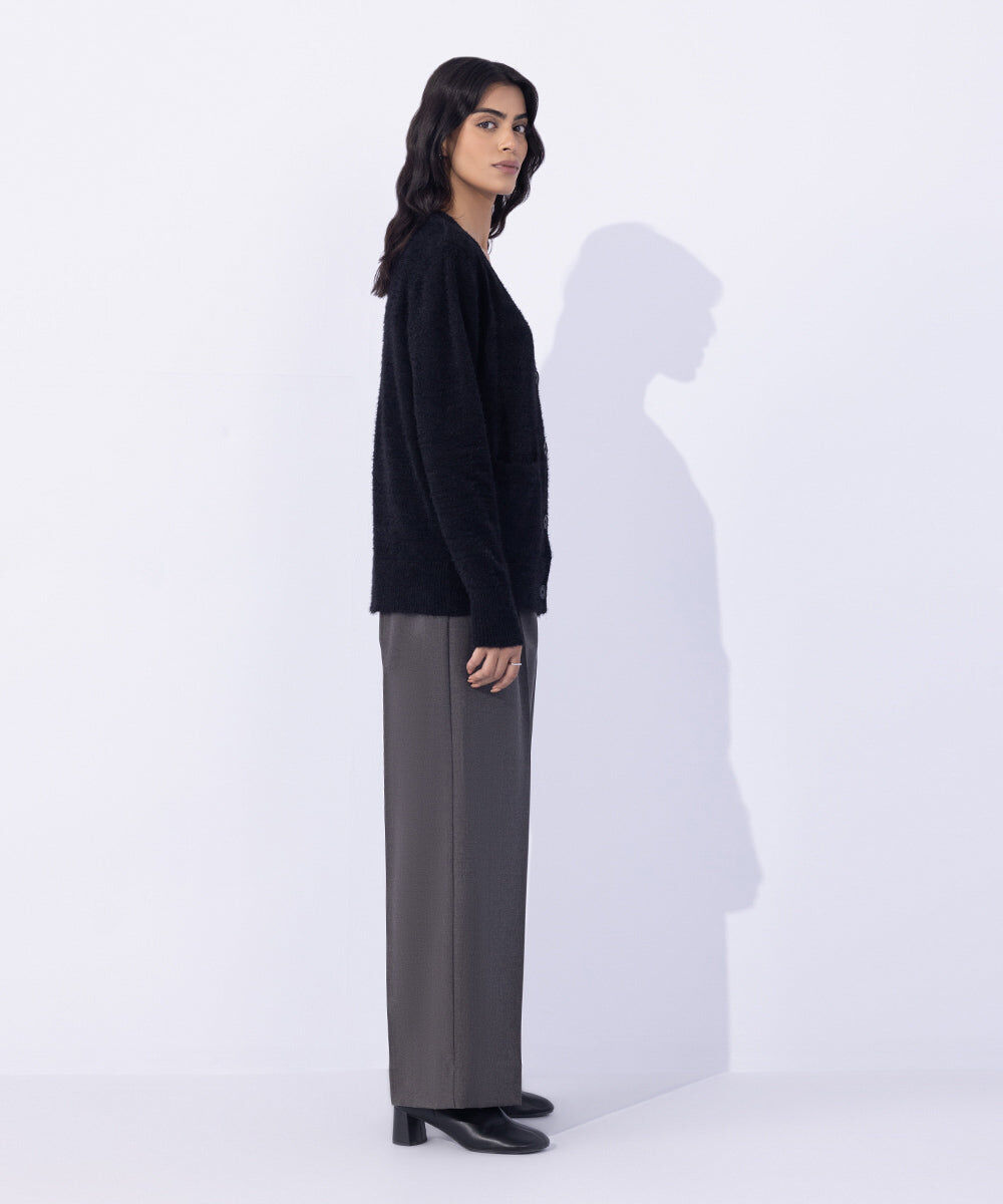 Woman - Black Soft Touch Knit Cardigan