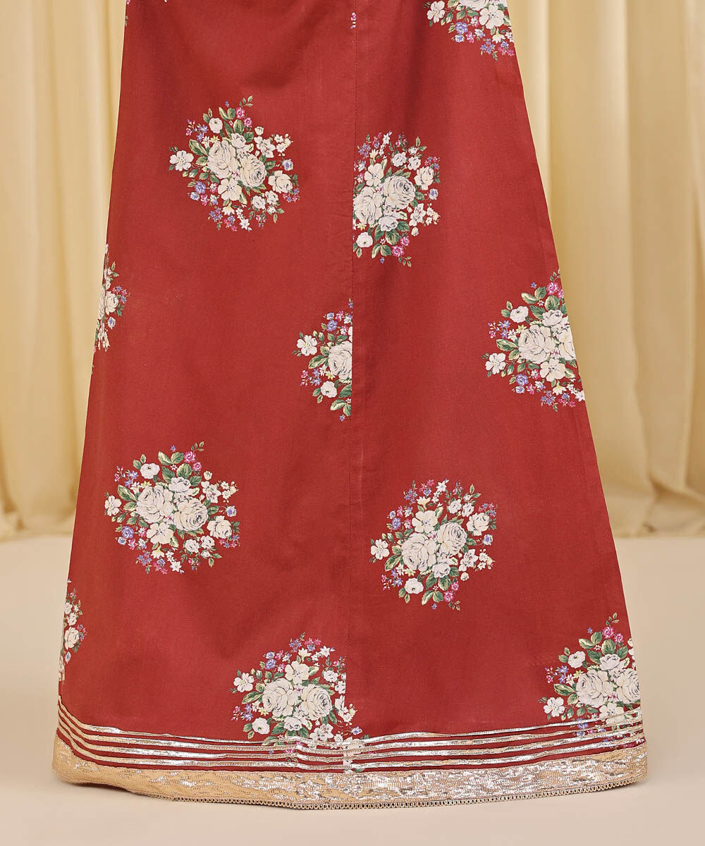 Women's Pret Cambric Red Sharara