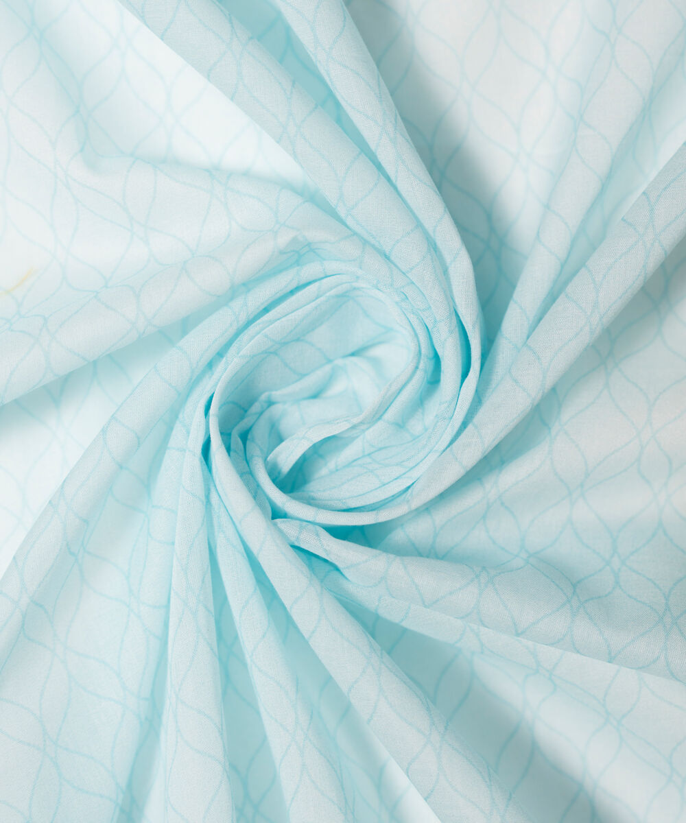 Lawn Printed Blue Dupatta