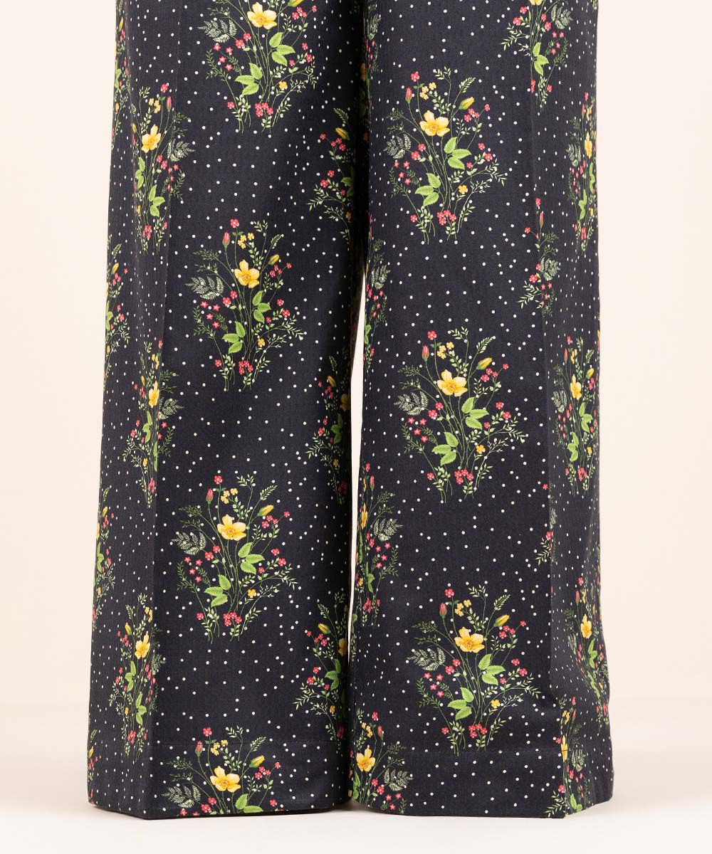 Woman - Multi Printed Cotton Flared Pants