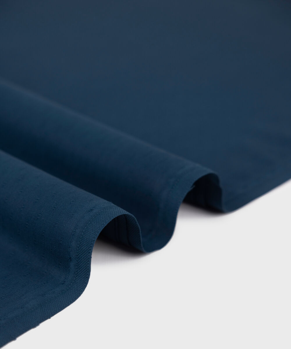 Men Unstitched Wash & Wear Blue Full Suit Fabric