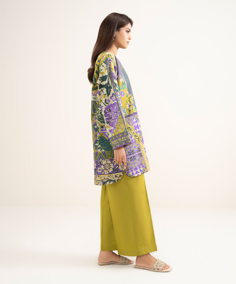 Women's RTW Lawn Printed Multi Straight Shirt