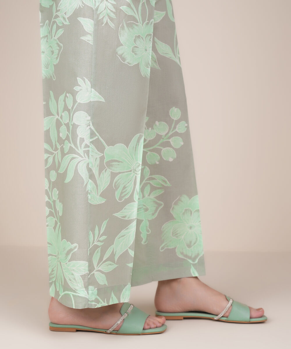 Women's RTW Cambric Grey Printed Culottes