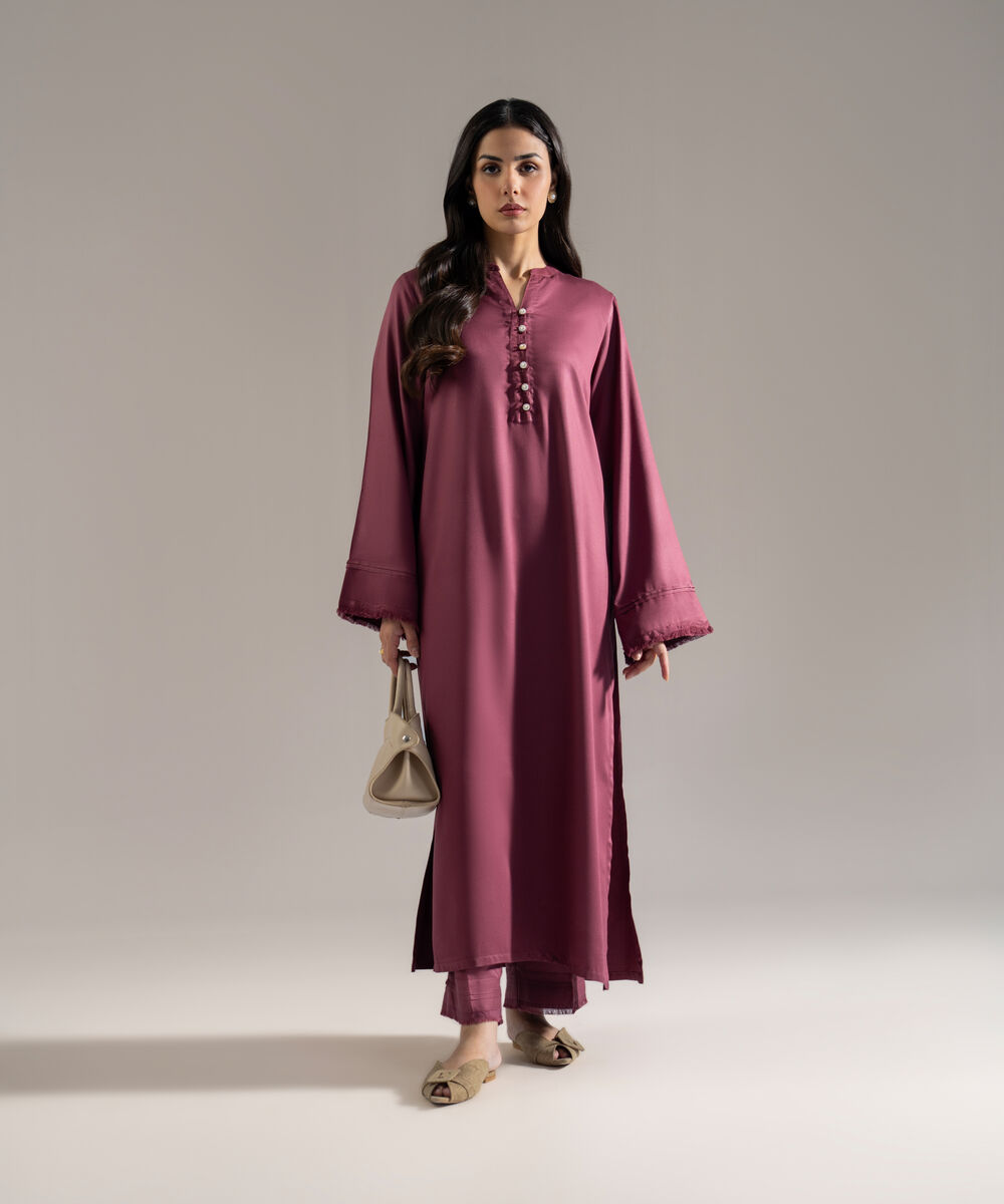 Women's RTW Bedford Solid Mauve 2 Piece Suit