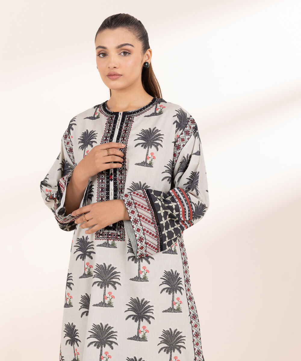 Woman - Multi Embroidered Zari Lawn Shirt