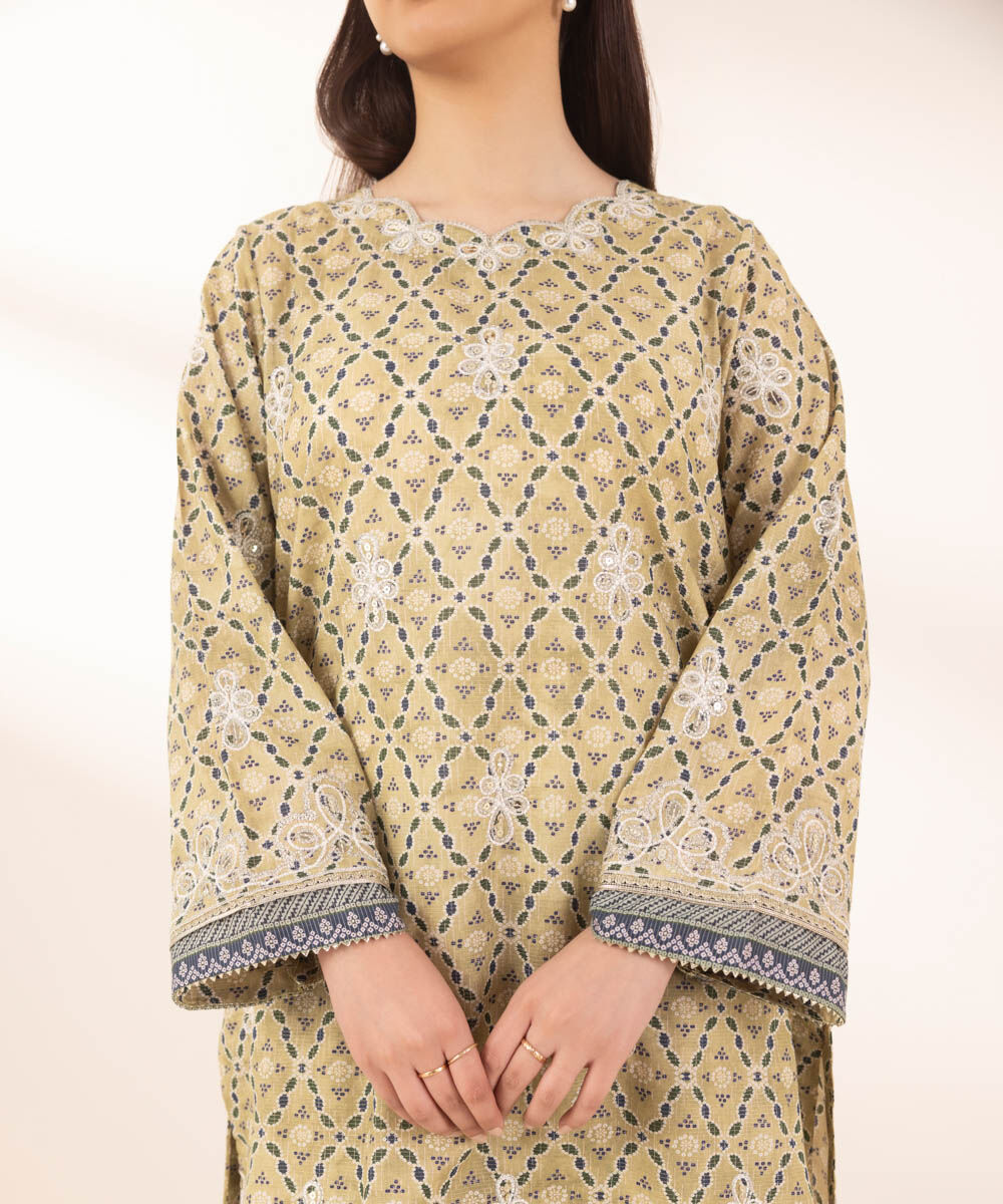 Woman - Multi Embroidered Zari Lawn Shirt