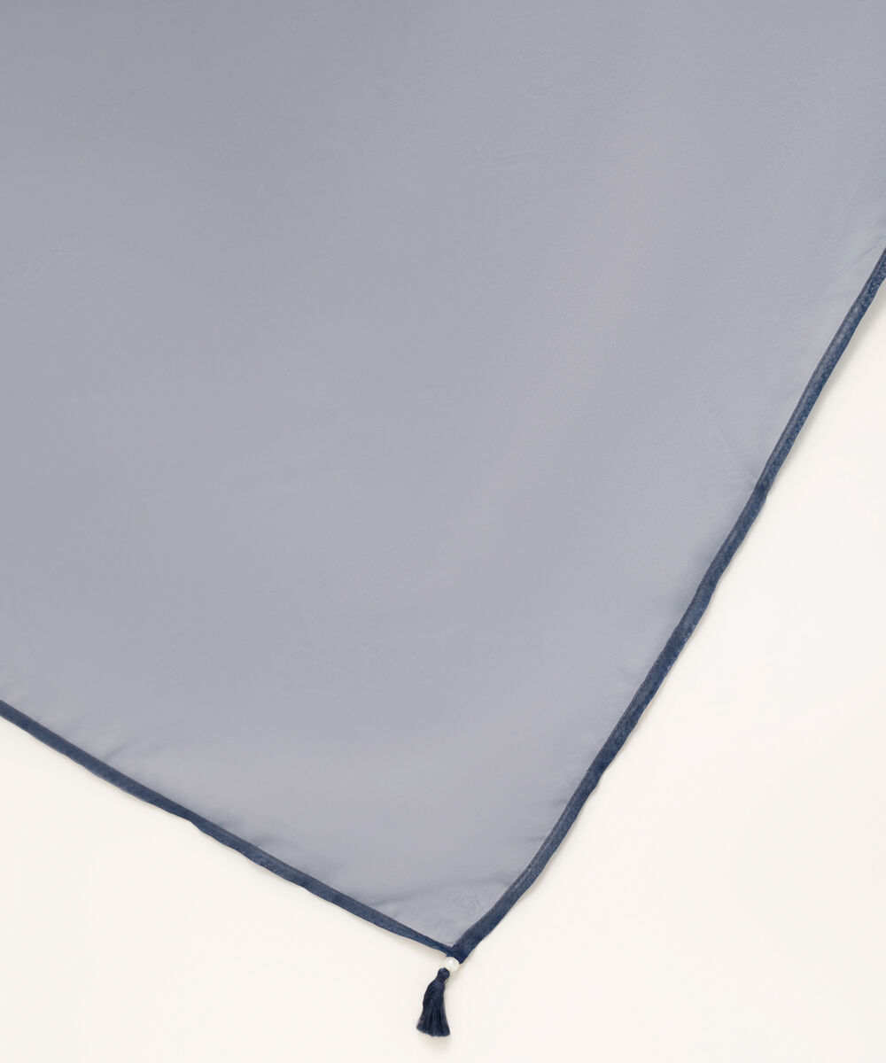 Blended Organza Solid Blue Dupatta