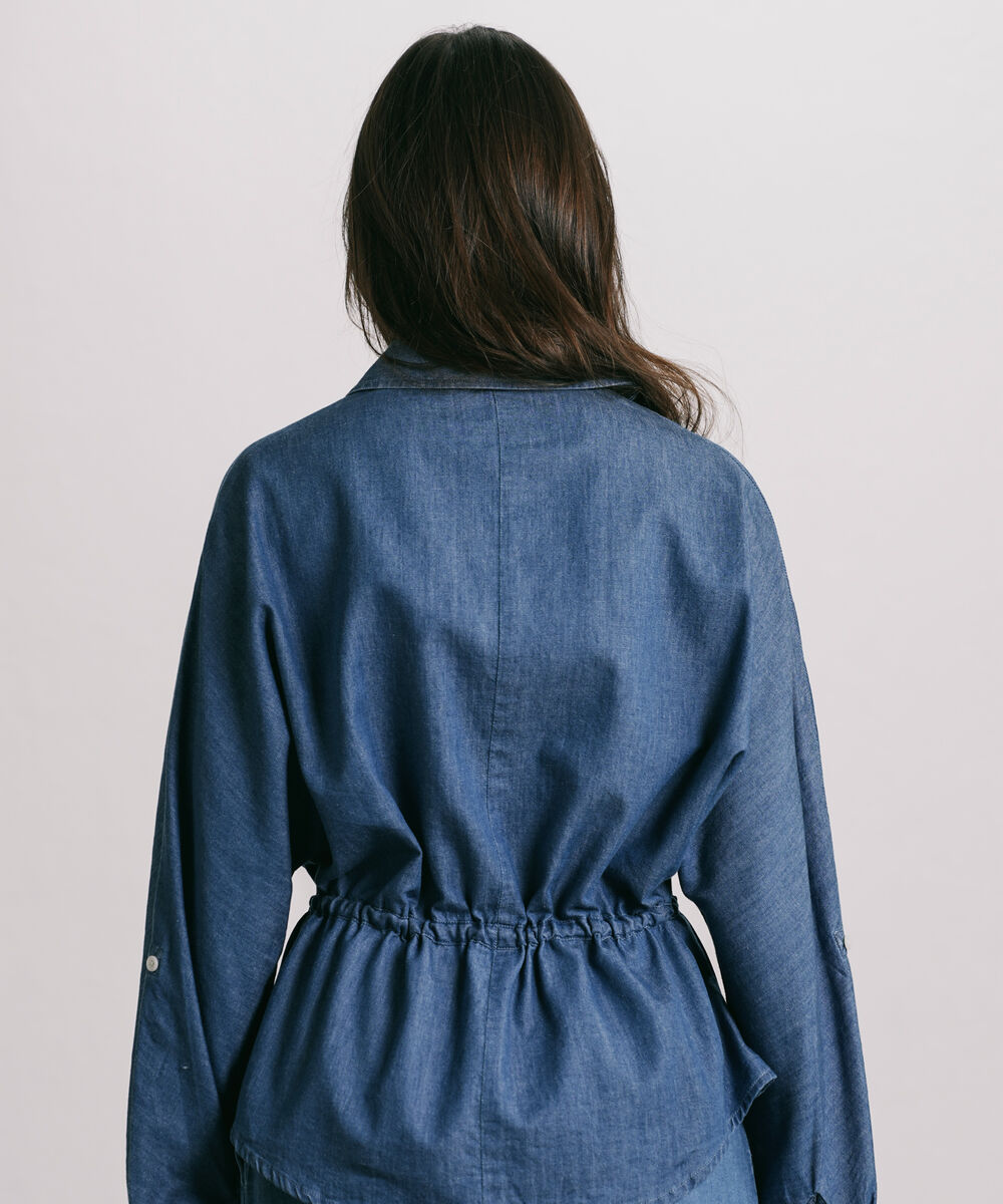 Women's Western Wear Blue Light Weight Denim Shirt