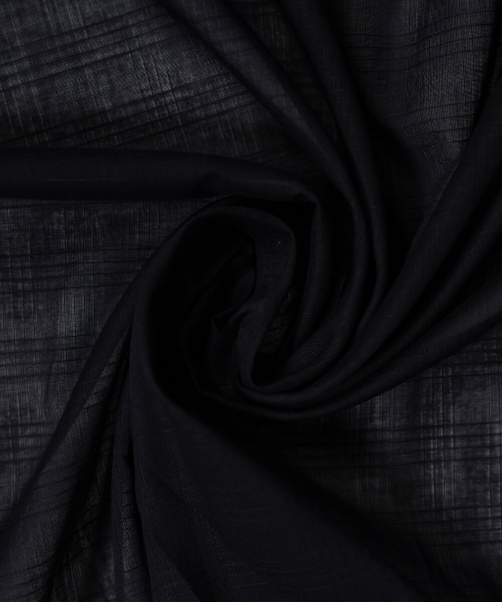 Textured Voile Solid Black Dupatta