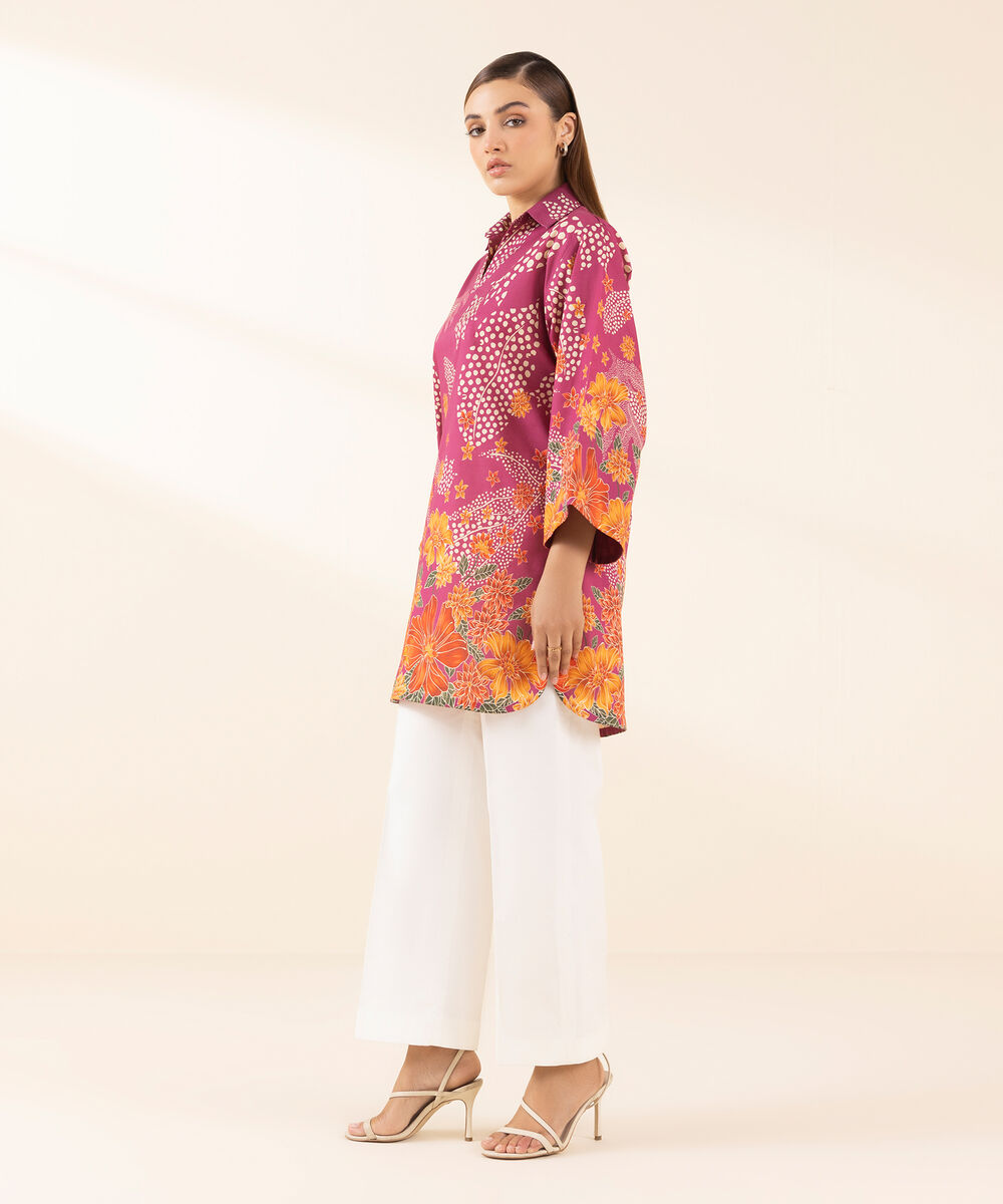 Women's Unstitched Lawn Printed Multi Shirt