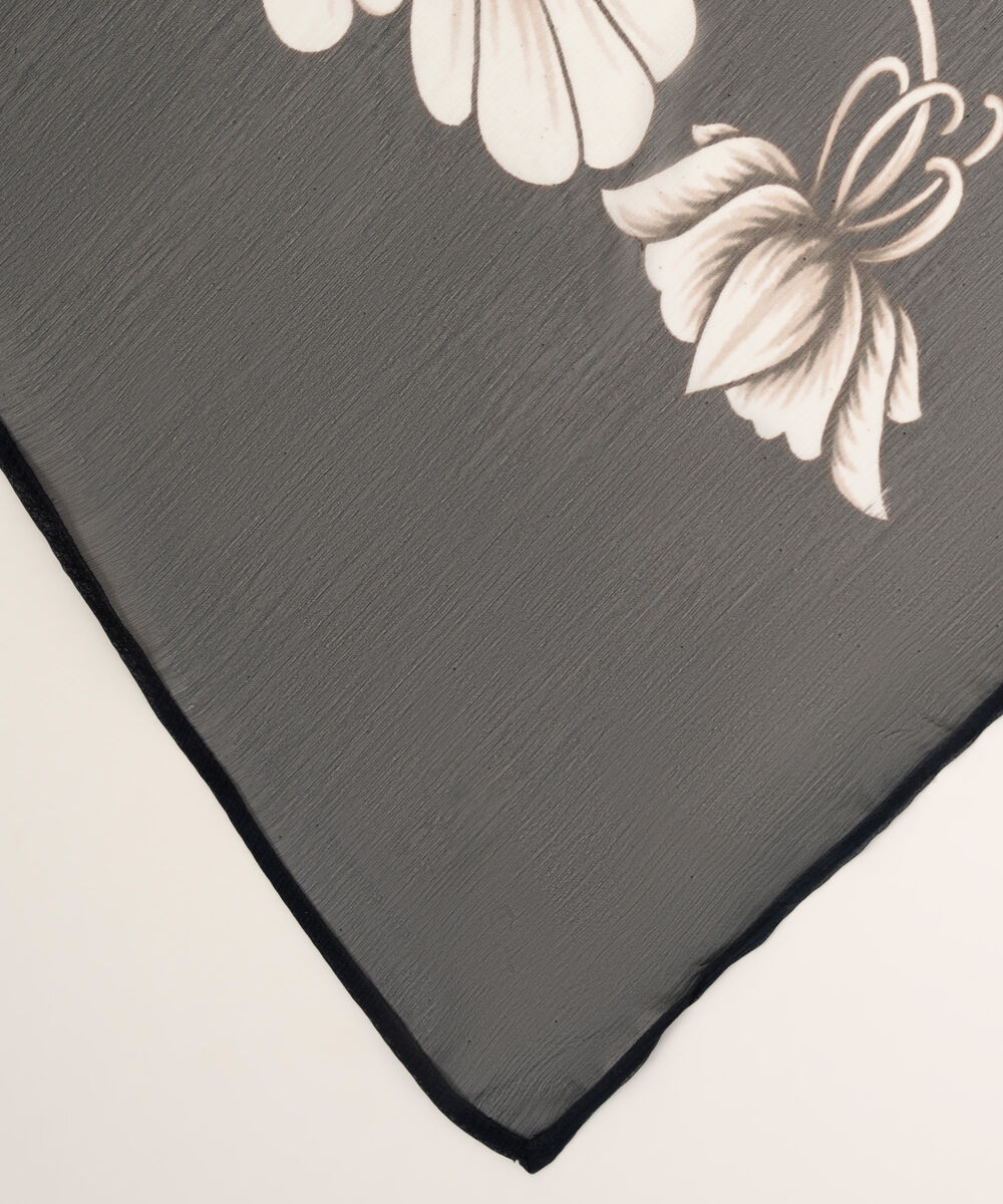 Blended Chiffon Black Printed Dupatta