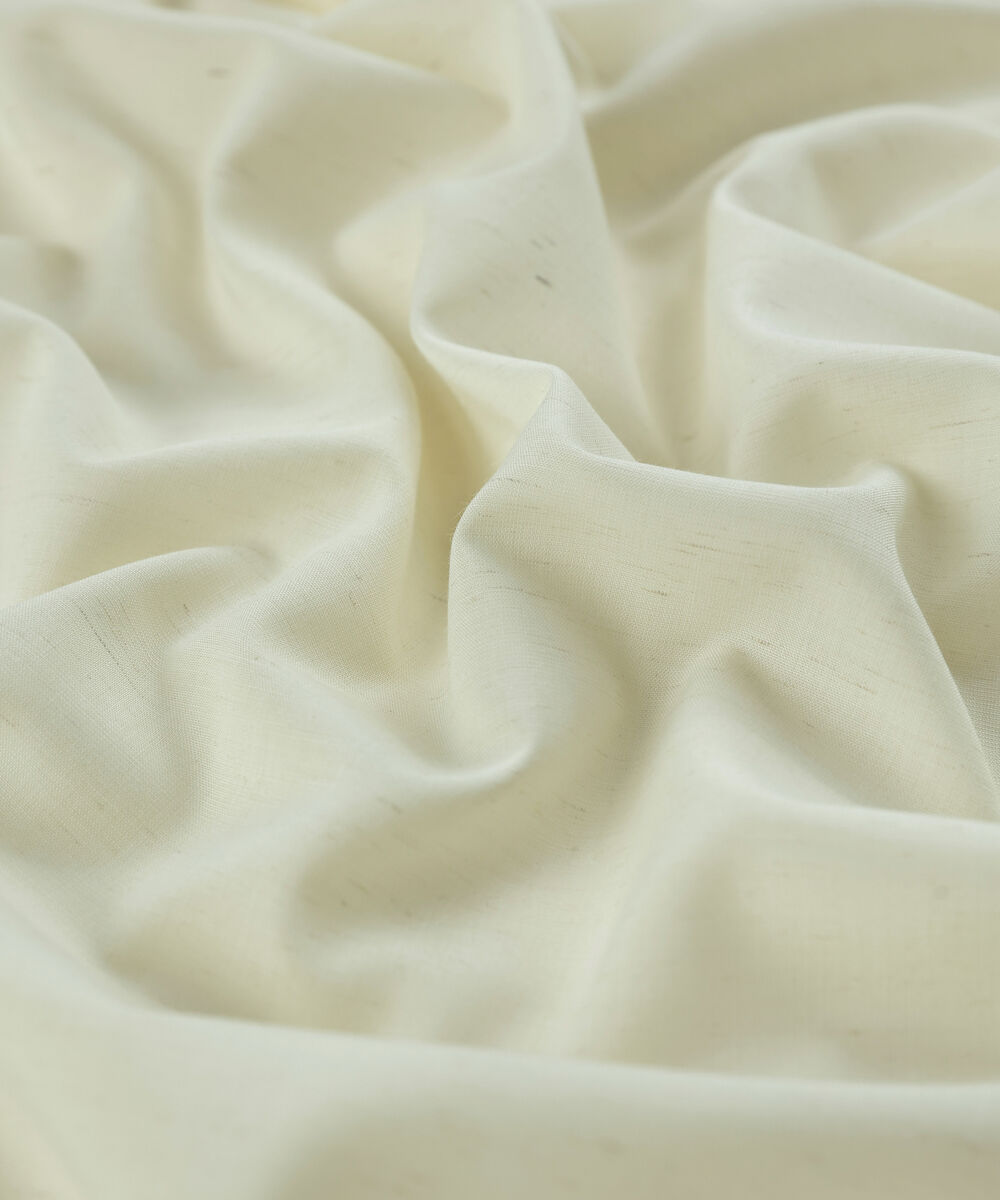 Men Unstitched Viscose Off White Full Suit Fabric