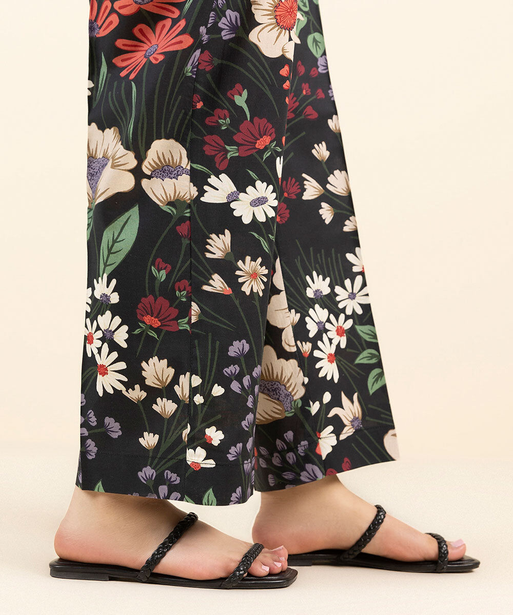 Woman - Multi Printed Cambric Straight Pants