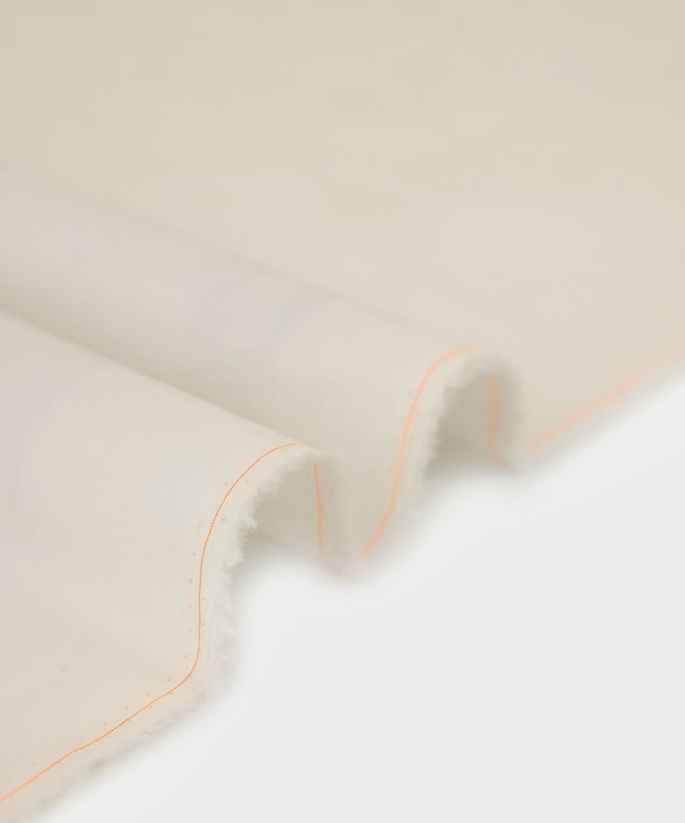 Men's Unstitched Cotton Schiffli White Kurta