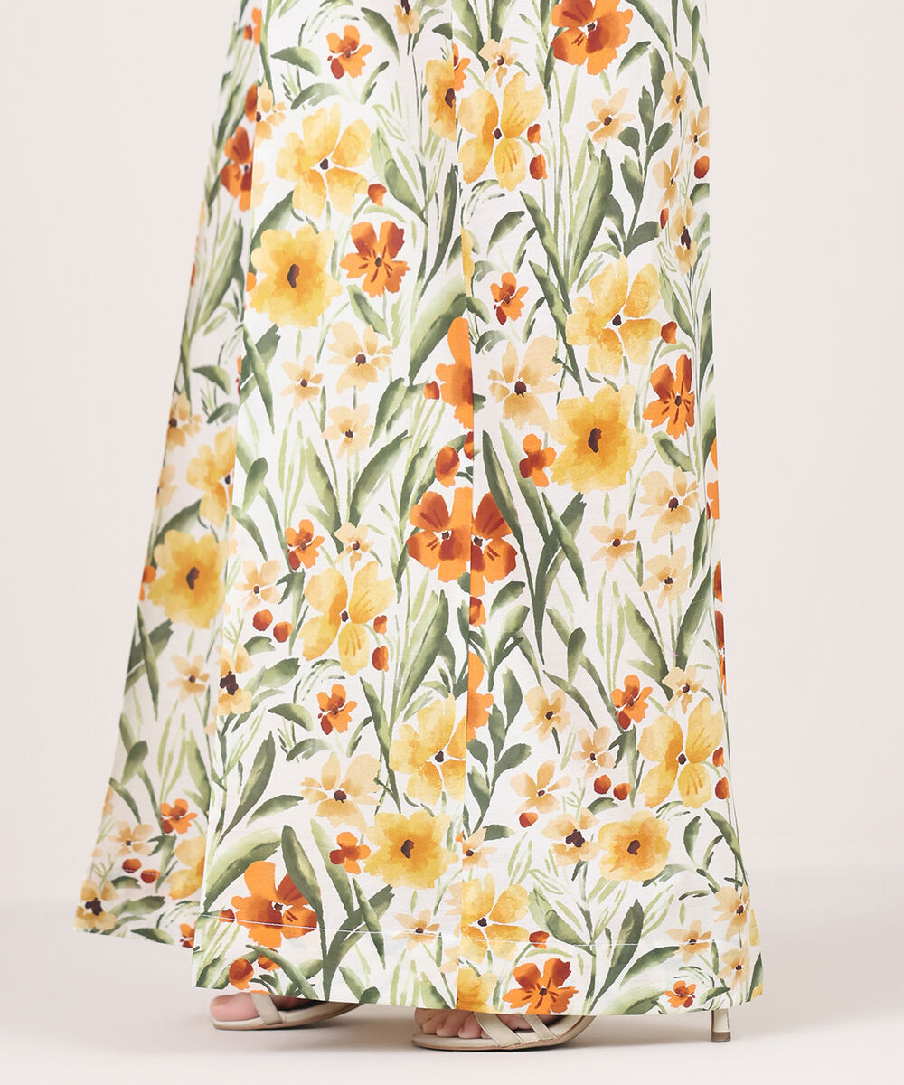 Women's RTW Lycra Multi Printed Flared Pants