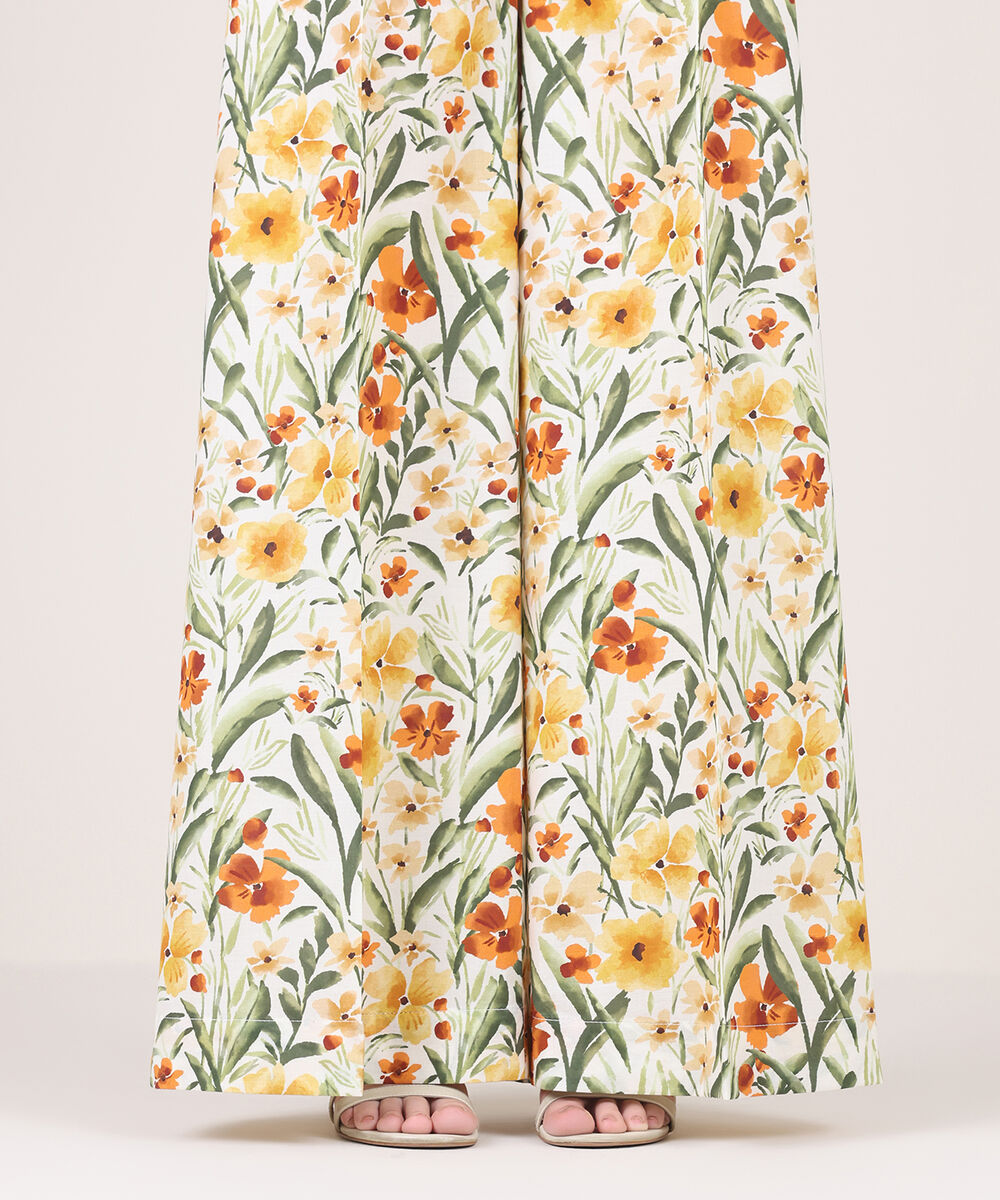 Women's RTW Lycra Multi Printed Flared Pants