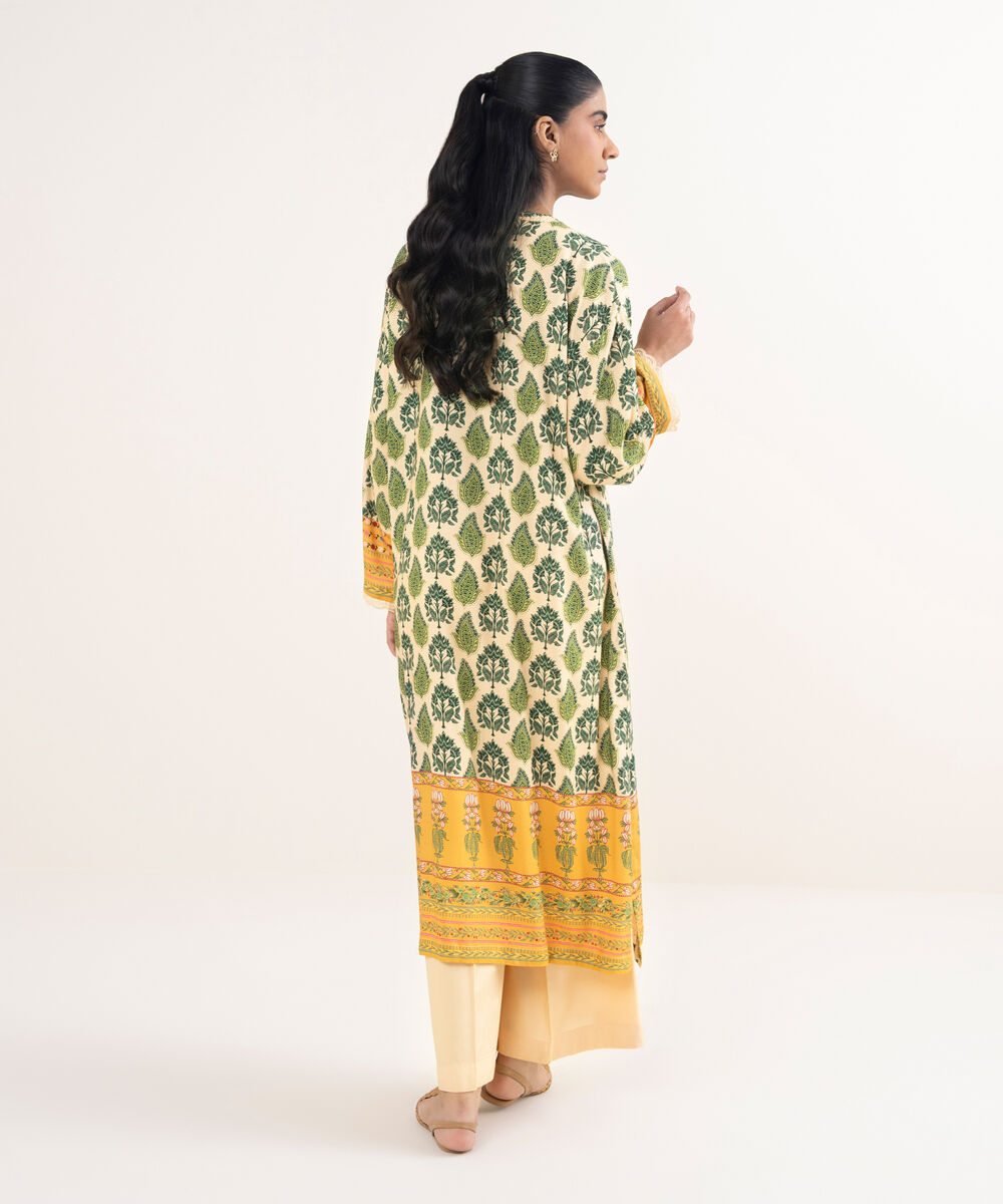 Women's RTW Viscose Linen Printed Multi Drop Shoulder Shirt