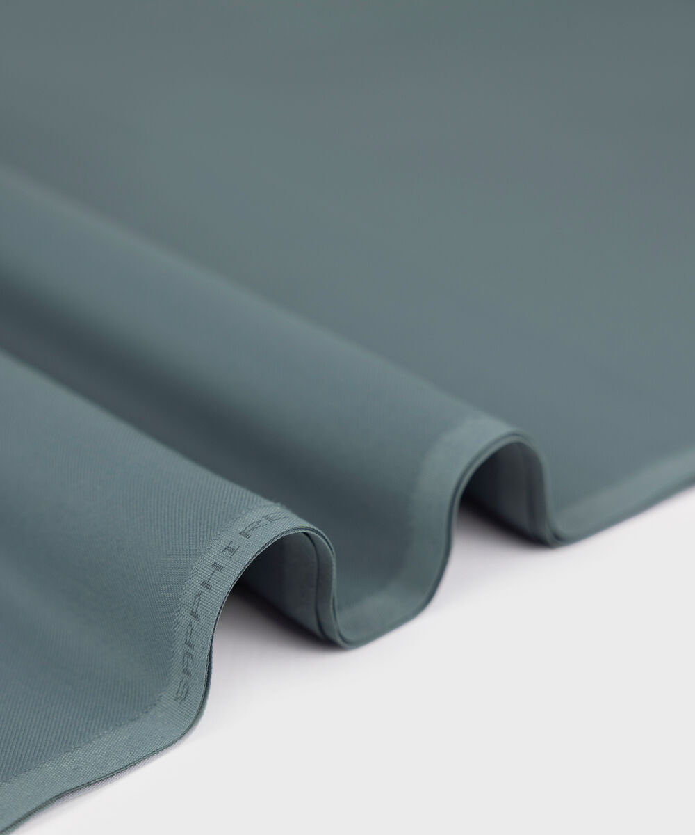 Men Unstitched Wash & Wear Blue Full Suit Fabric