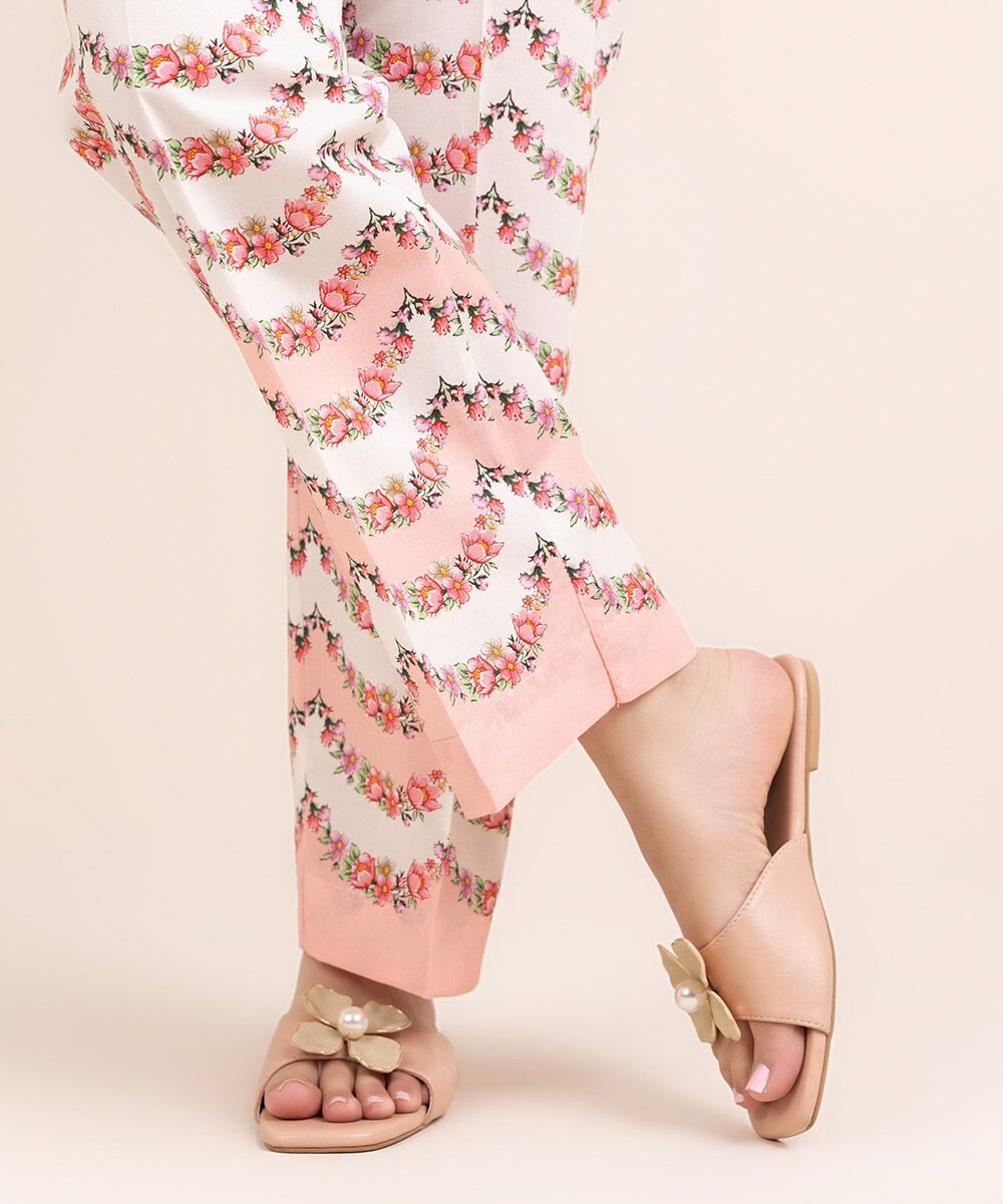 Woman - Multi Printed Cambric Straight Pants