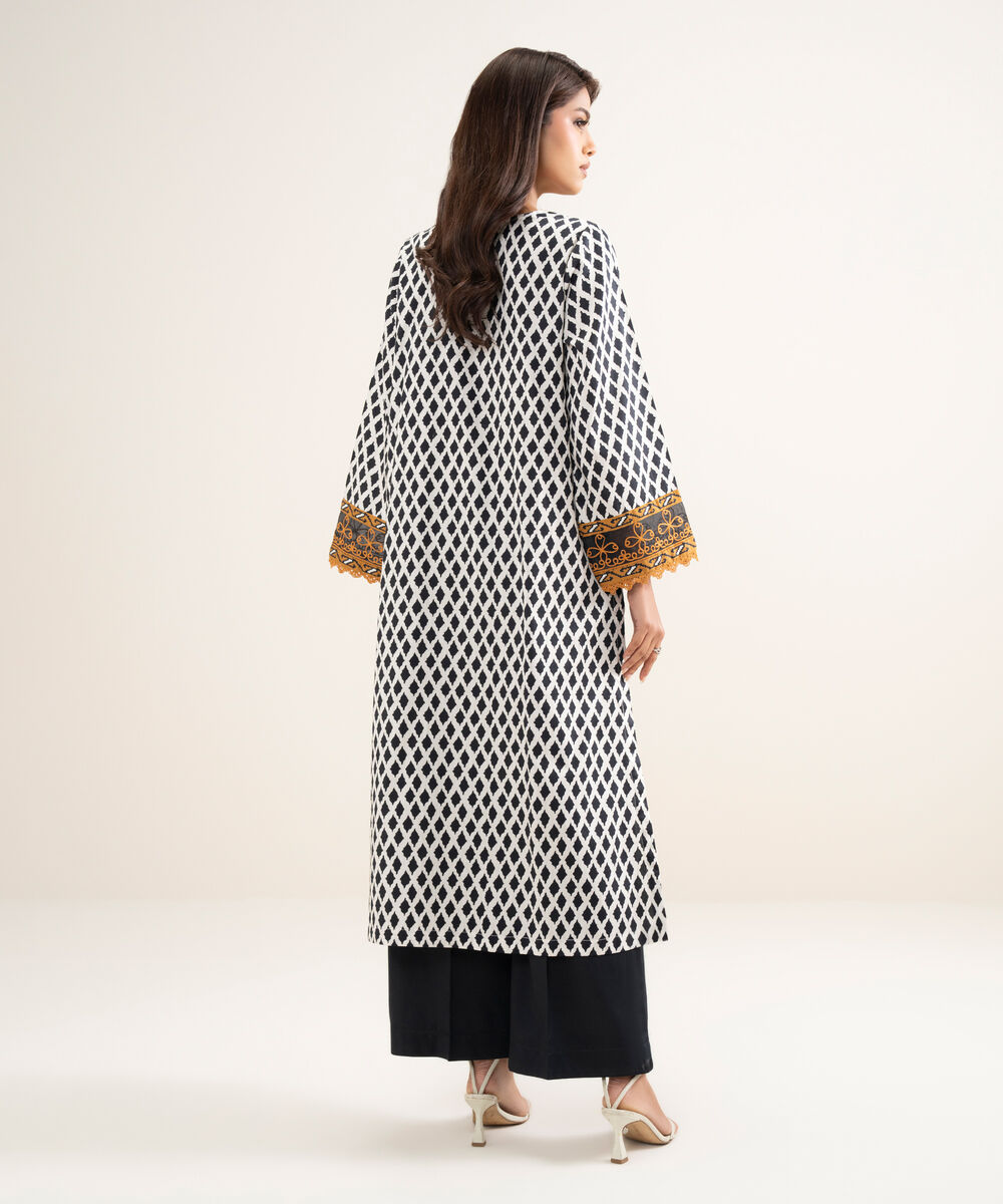 Women's RTW Lawn Embroidered Multi A-Line Shirt