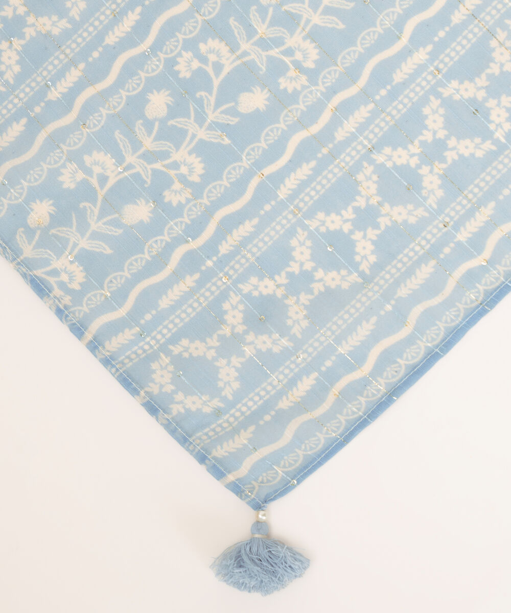 Manaar Blue Printed Dupatta