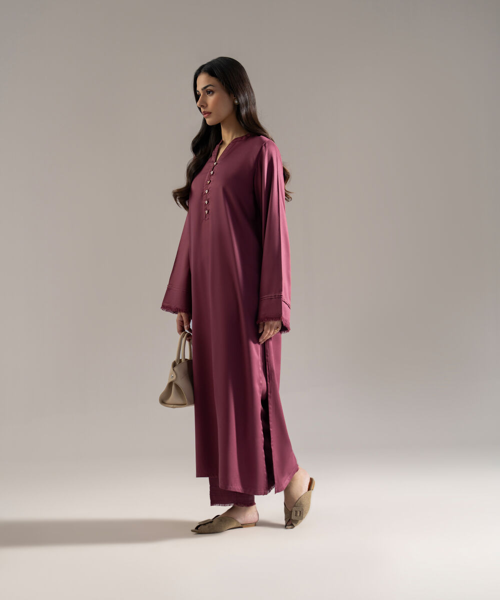 Women's RTW Bedford Solid Mauve 2 Piece Suit