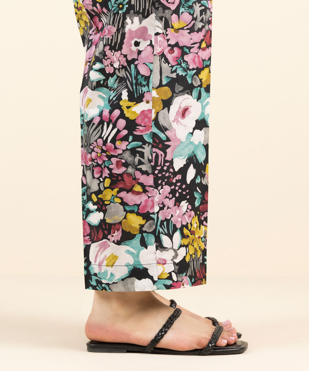 Woman - Multi Printed Cambric Straight Pants