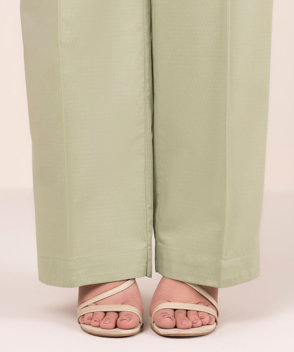 Women's RTW Dobby Solid Green Culottes