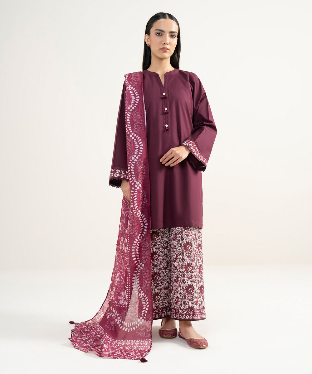 Manaar Printed Pink Dupatta