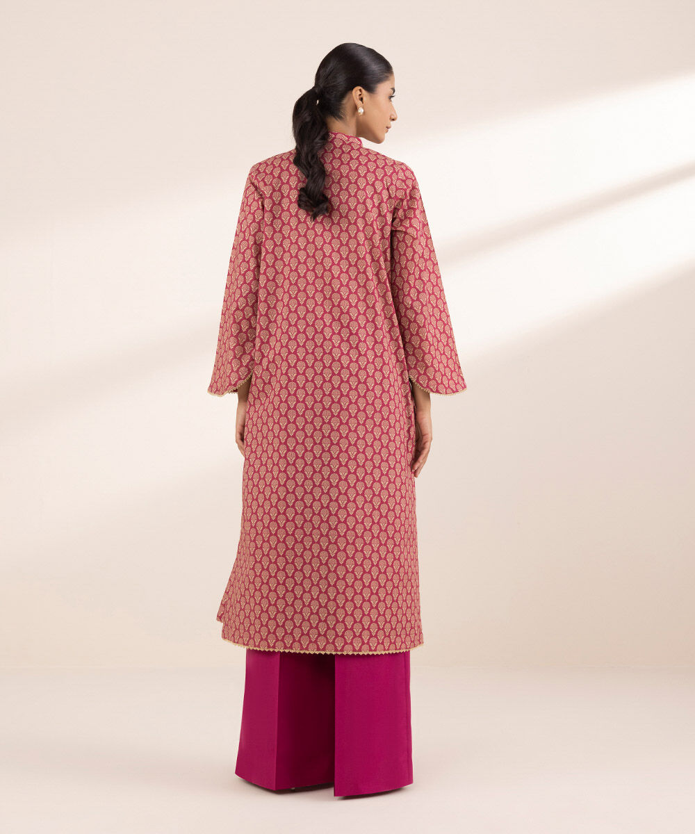 Women's RTW Cross Hatch Pink Printed A-Line Shirt