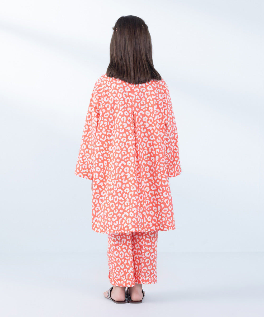 Girl's 2 Piece Printed Poplin Suit