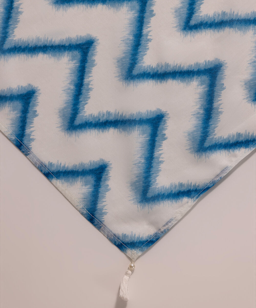 Lawn Printed White Dupatta